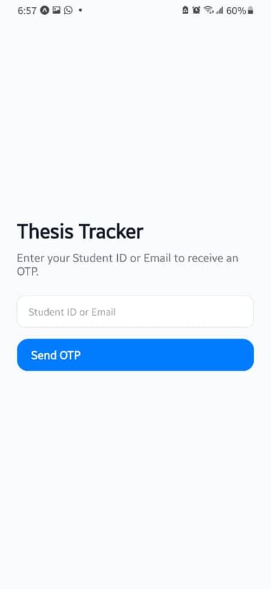 Thesis Submission Tracker screenshot 1