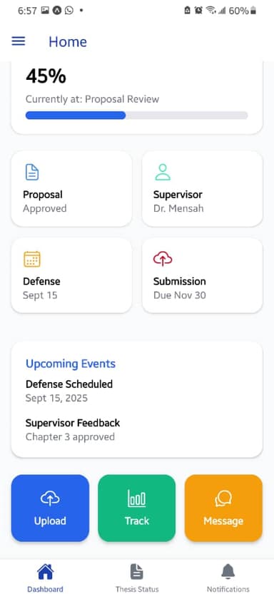Thesis Submission Tracker screenshot 4