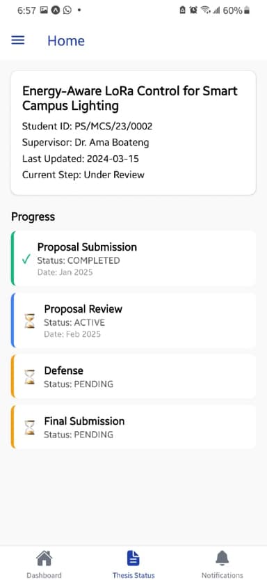 Thesis Submission Tracker screenshot 6